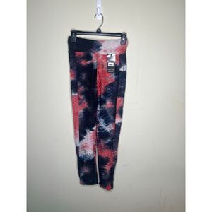 BUTT Sculpting Red & Blue Tie-Dye Leggings